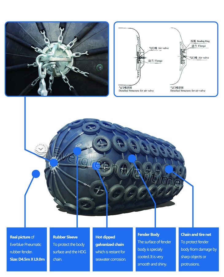 4.5 M Diameter Yokohama Pneumatic Rubber Fender