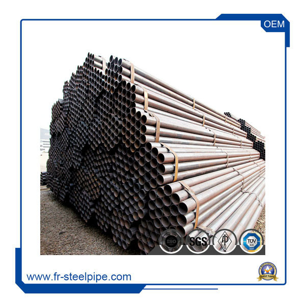 China Manufacturer of ASTM A53 ERW Steel Pipe Black Welded Carbon Steel Piping ERW Carbon Welded Steel Tube