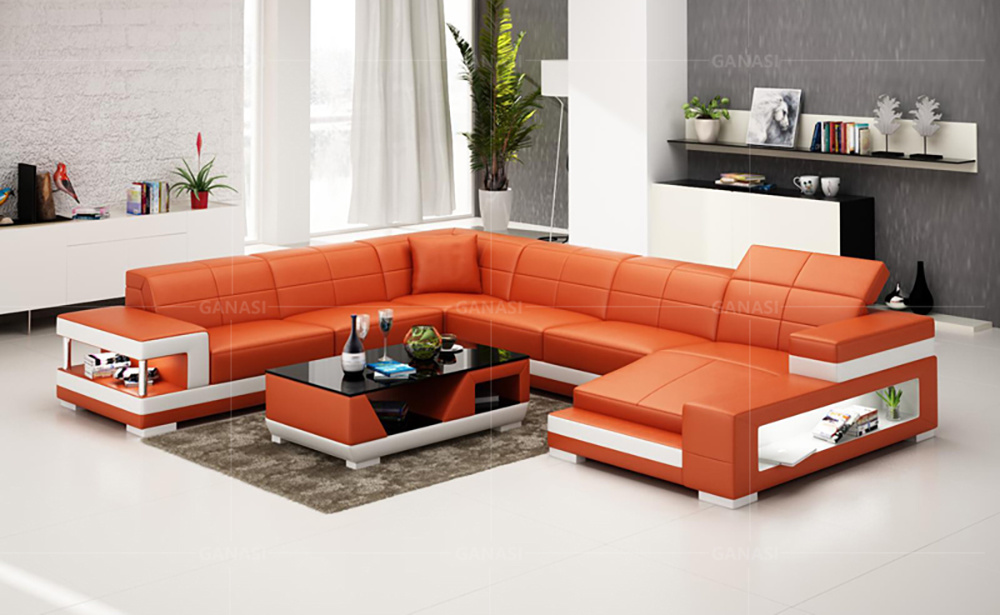 Popular Sectional Fabric/Leather Sofa Modern Office Sofa Design