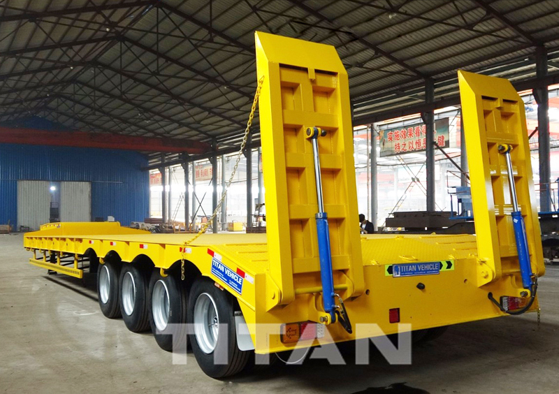 Lowboy Lowbed 3 Axle 80 Ton Heavy Duty Gooseneck Low Loader/Lowbed/ Lowboy Low Bed Trailer Price Truck Semi Trailers for Excavator Transport