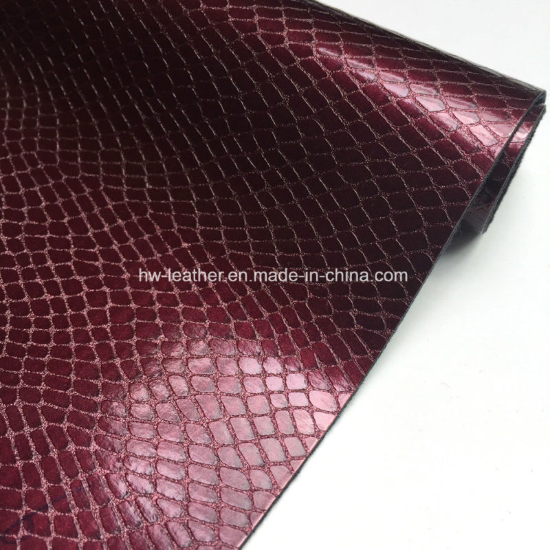 Snake Design PU Leather for Shoes Bags