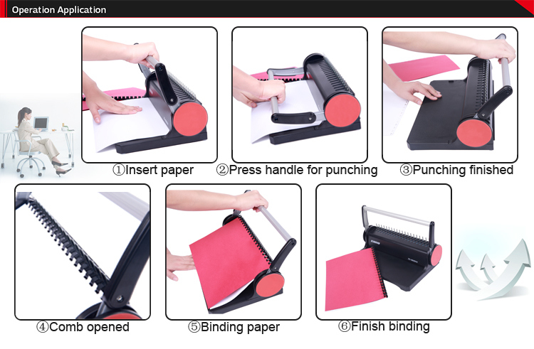 Punch and Bind Together Office Equipment Use for School and Office