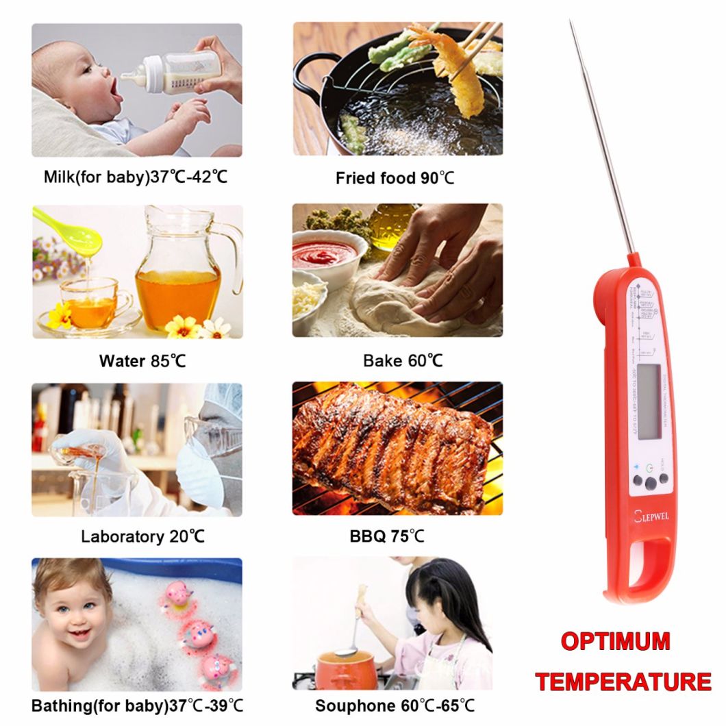 Digital Food Cooking Slepwel Instant Read Meat Thermometer for BBQ