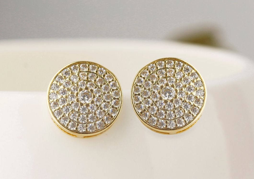 Micro Pave CZ Stud Earring for Women Fashion Accessories