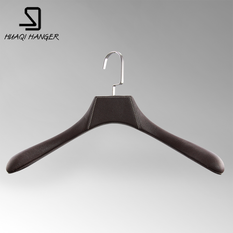 Men/Women Luxury Wooden Clothes Top/Coat Hanger with Leather