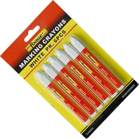 6PCS Non-Toxic Waterproof Marking Crayon Marking Pen Marker White