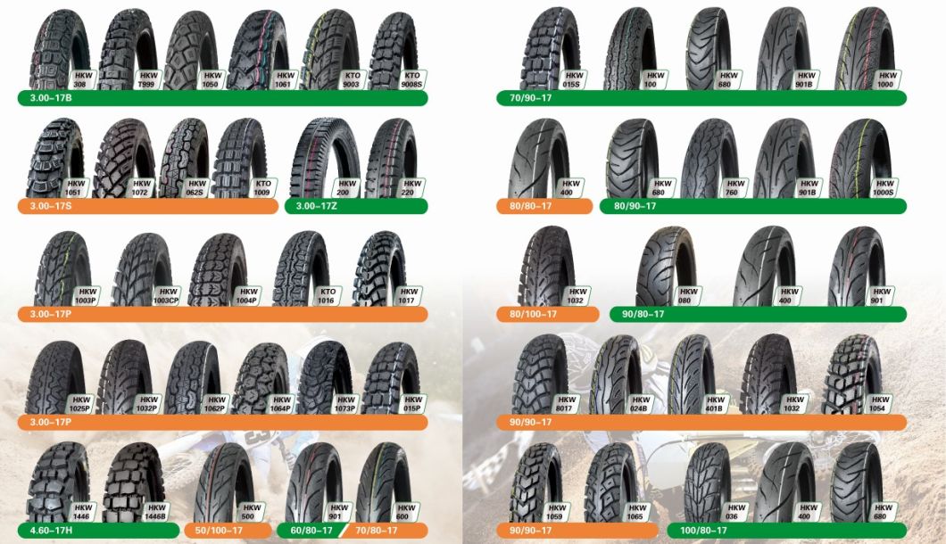 Top Brand China Motorcycle Tire with Waranty (3.25-18 300-17 300-18 2.75-17 3.00-18 100/90-17)