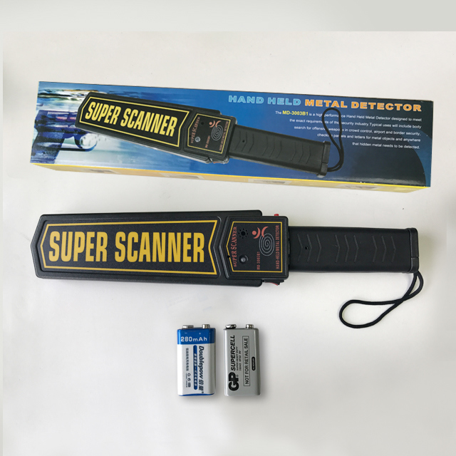 High Sensitivity Hand Held Metal Detector with 9V Standard Dry Battery