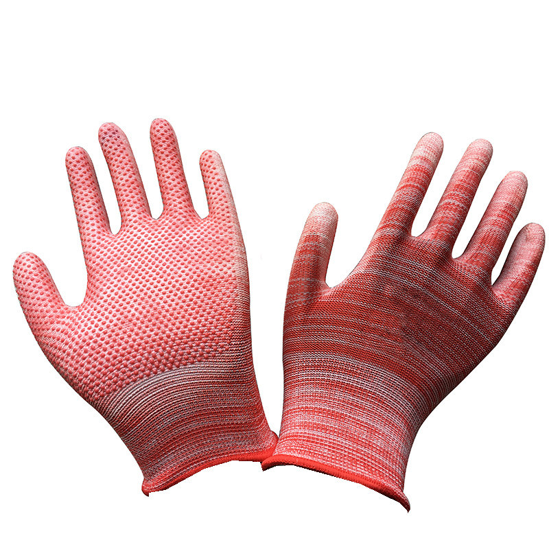 PU Palm Coated PVC Labor Work Glove