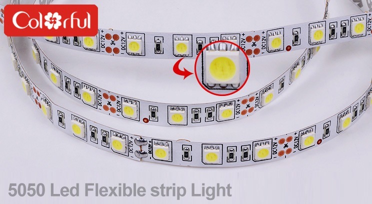 Long Life High Brightness SMD5050 DC12V LED Flexible Strip Light