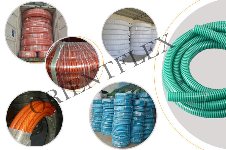 Transparent Flexible PVC Plastic Corrugated Helix Suction Discharge Hose