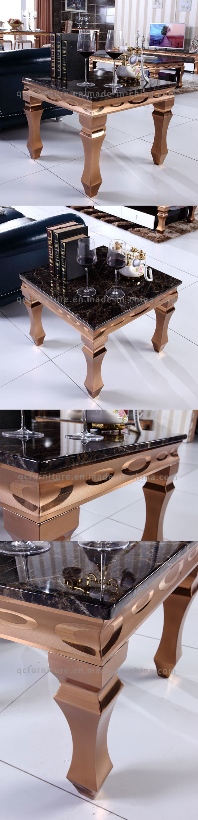 Luxury Style Modern Marble Top Side Table