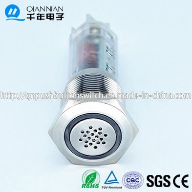 19mm Speaker with LED with 220V Buzzer Qn19-F3 Ring Type Flat Roumd Honeeylomb Screw
