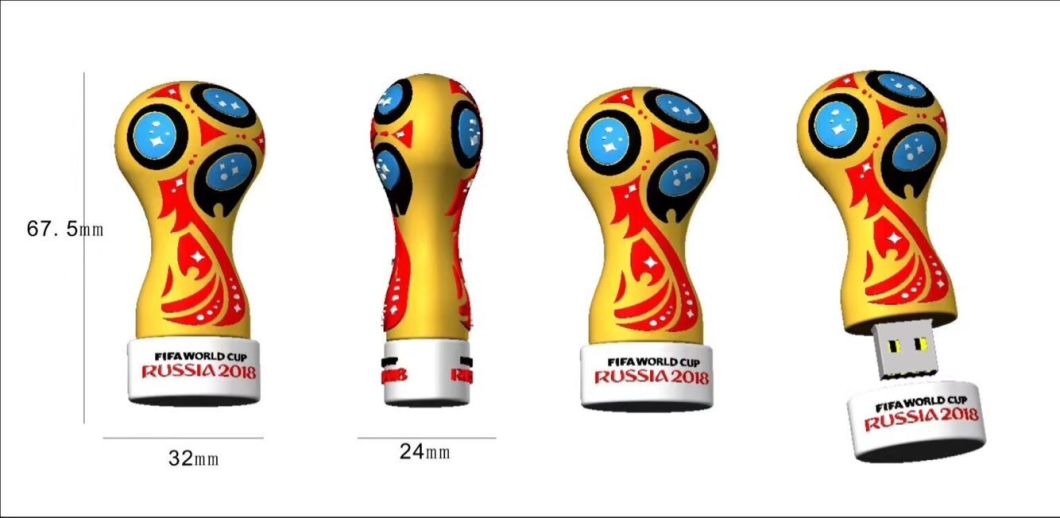 2018 World Cup PVC USB Any Model Can Make Factory