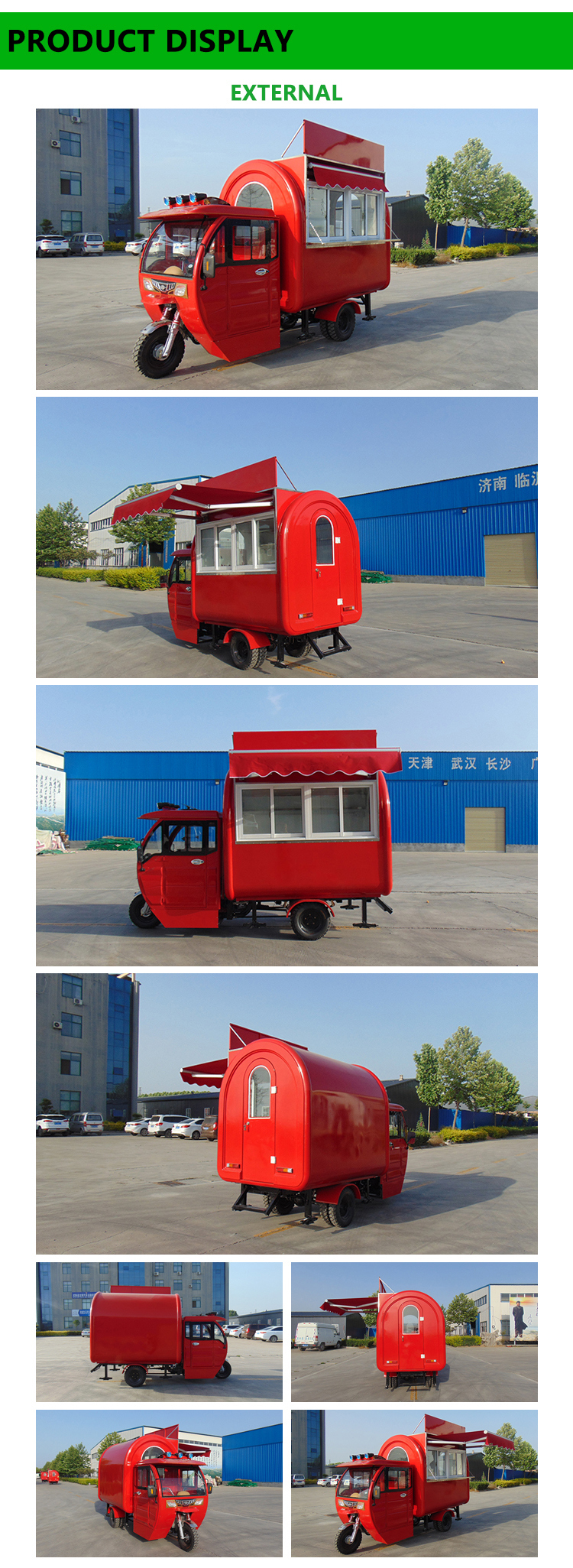 China Supply Food Van Tricycle Sliding Window