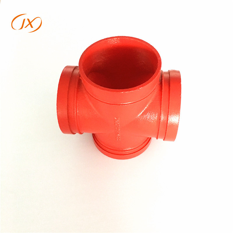 FM UL Grooved Pipe Fittings Equal Cross