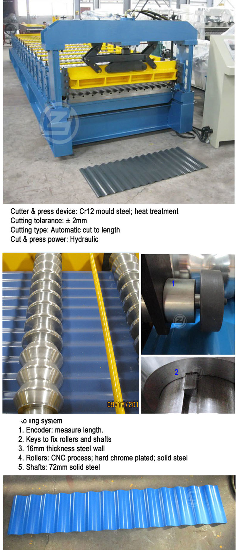 CNC Metal Corrugated Roof Sheet Roll Forming Machine