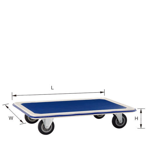 Platform Folding Truck Cart Flat Blue Bed Trolley Hand Trolley Pzs150b