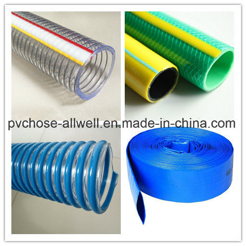 PVC Plastic Flexible Fiber Braided Reinforced Water Garden Irrigation Pipe Hose