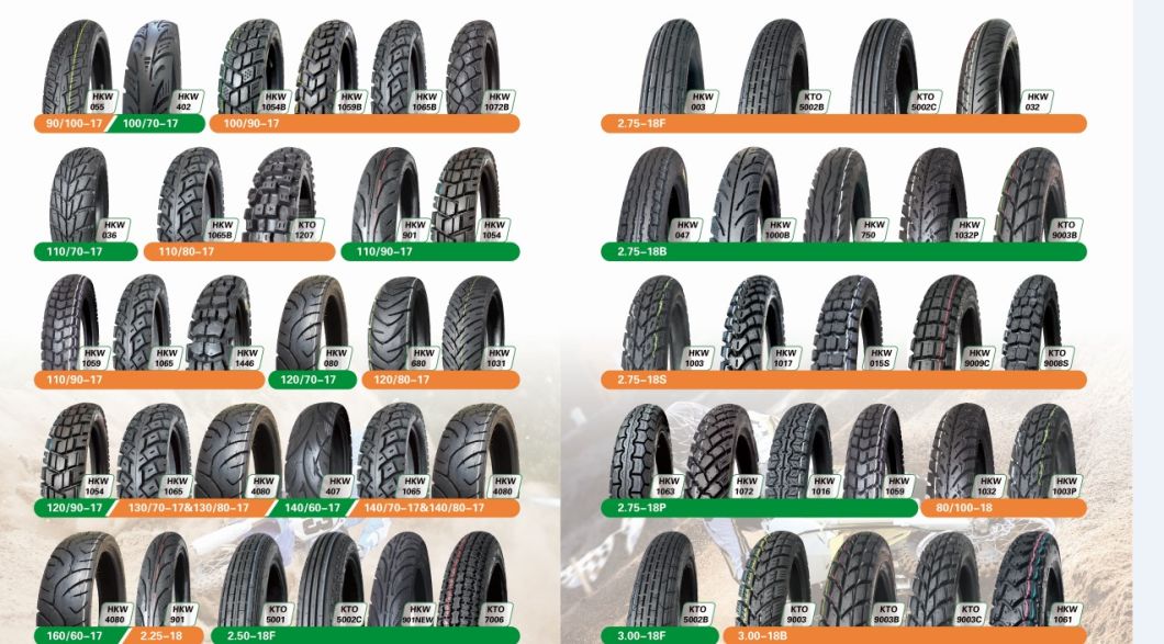 Top Brand China Motorcycle Tire with Waranty (3.25-18 300-17 300-18 2.75-17 3.00-18 100/90-17)