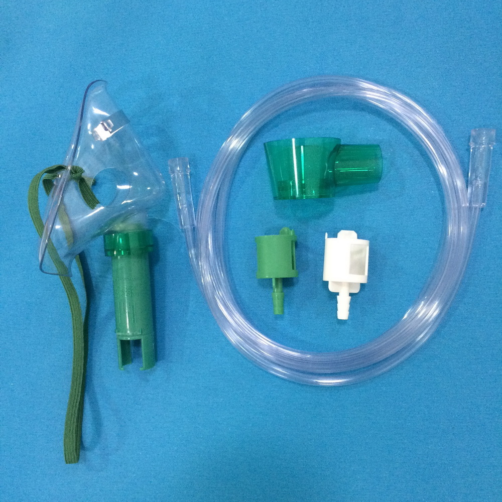 Adjustable Venturi Oxygen Mask Medical Multi-Vent Mask with Tubing (Transparent)