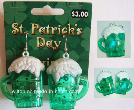 Plastic Light up St Patrick's Day Earring (LP012)