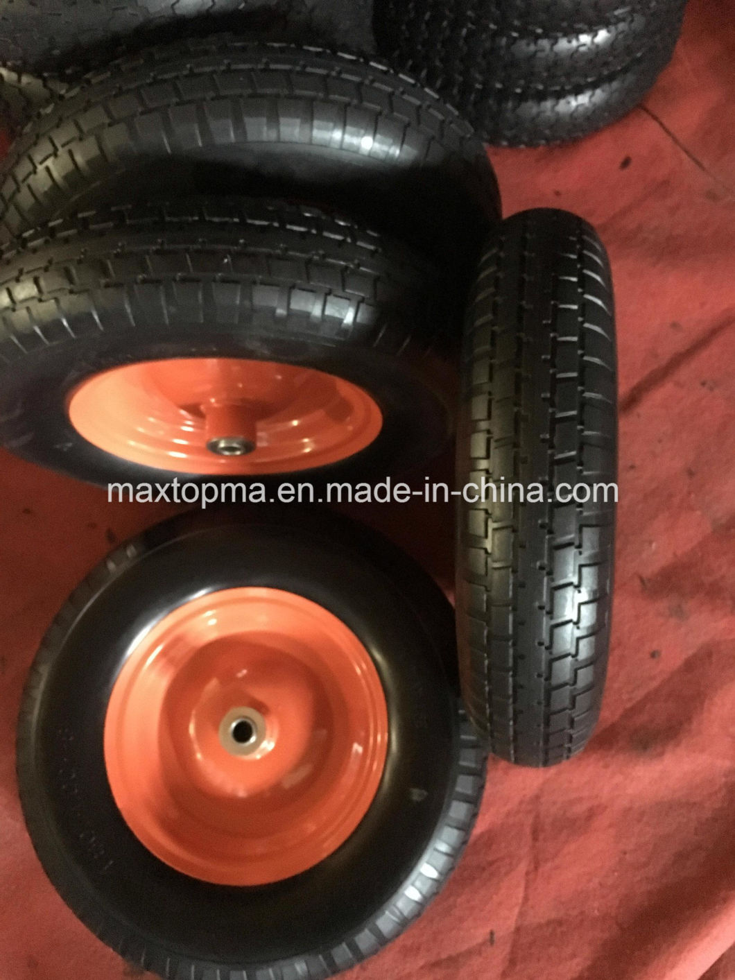 Maxtop Solid Rubber Flat Free PU Foam Heavy Duty Trolley Wheels