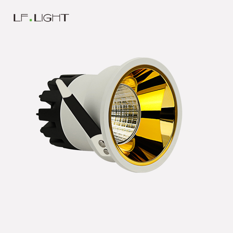 2018 Gorgeous COB Downlight Golden Anti Glare Cup Softer Light 5W 7W 70mm Cutout for Hotel Lighting