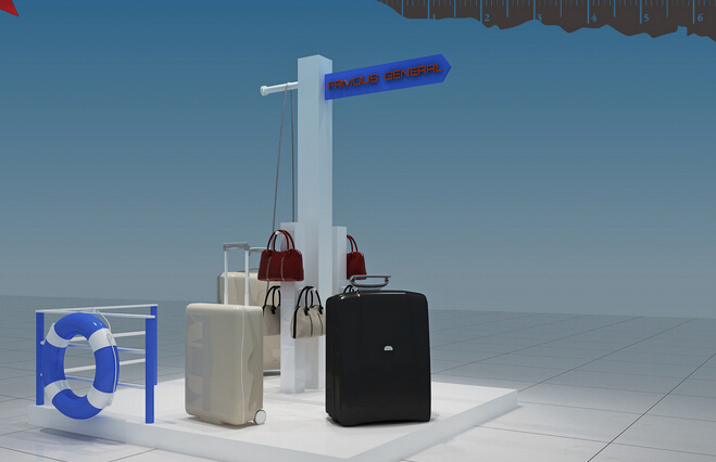 Handbag Retail Display, Store Fixture for Luggage Store