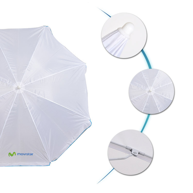 Wholesale Best Selling Eco-Friendly Solar Print Parasol Beach Umbrella