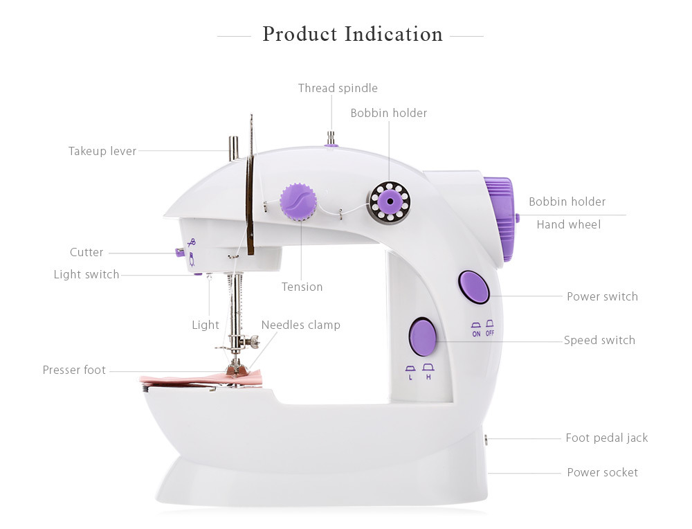 (FHSM-202) Electric Mini Household Sewing Machine Machinery Machine Parts