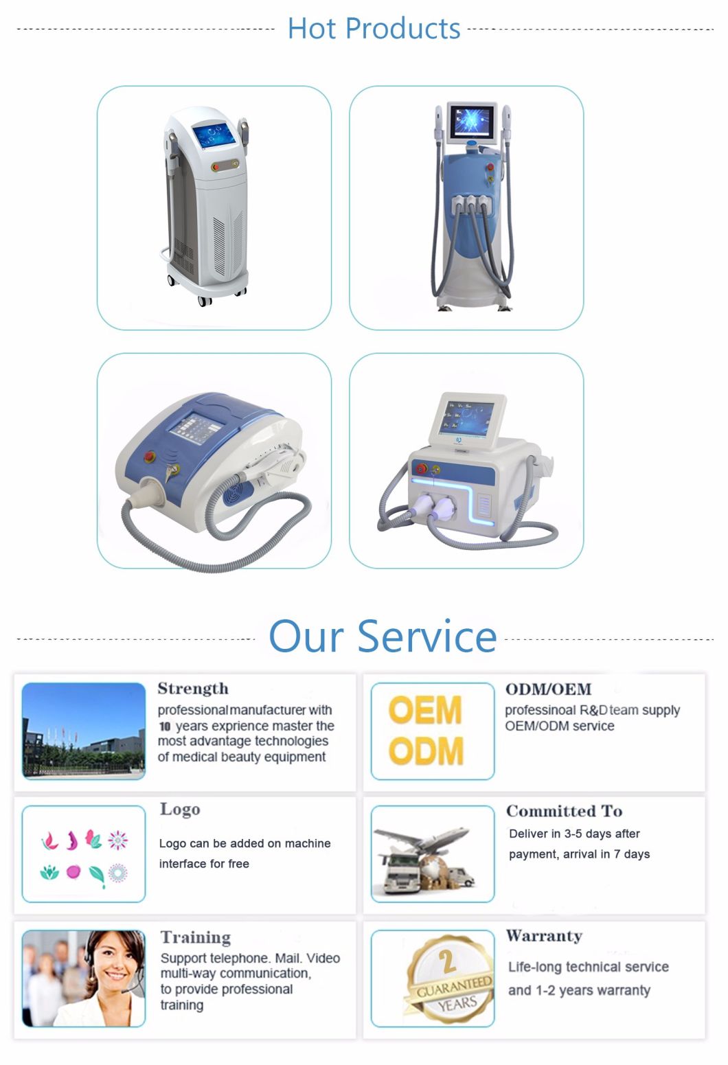 IPL Hair Removal Skin Rejuvenation Beauty Machine for Clinic
