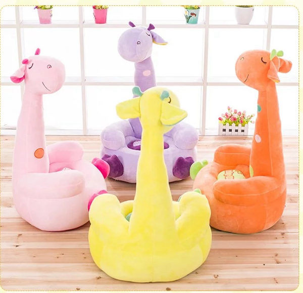 Kids Giraffe Plush Sofa Seat, Soft Tatami Chairs, Birthday Gifts