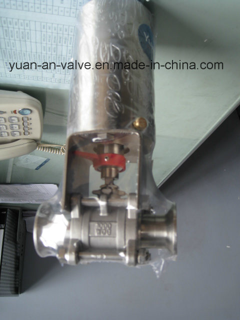 Sanitary Manual Three Pieces Stainless Steel Ball Valve