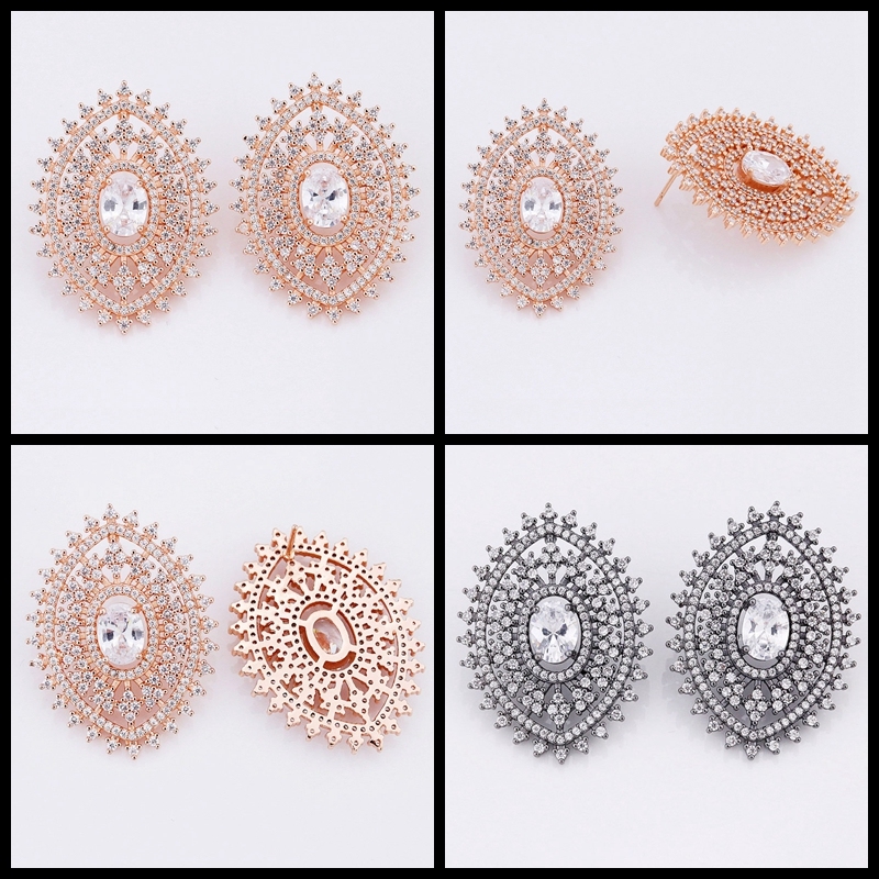 Retro Daily Wear Women accessories CZ Jewelry Stud Earrings in 2017