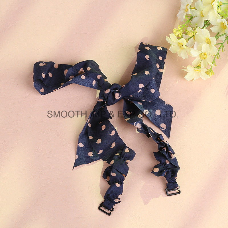 Fashion Elastic Bra Chiffon Color Stitching Shoulder Strap Garment Accessories