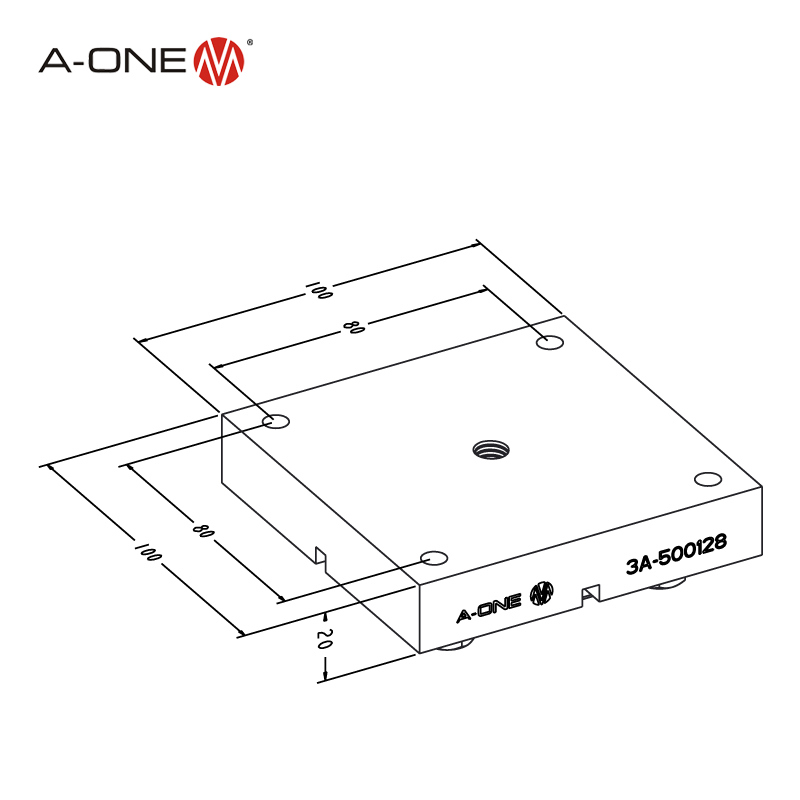 a-One EDM Aluminum Electrode Holder for Workpiece 3A-500128