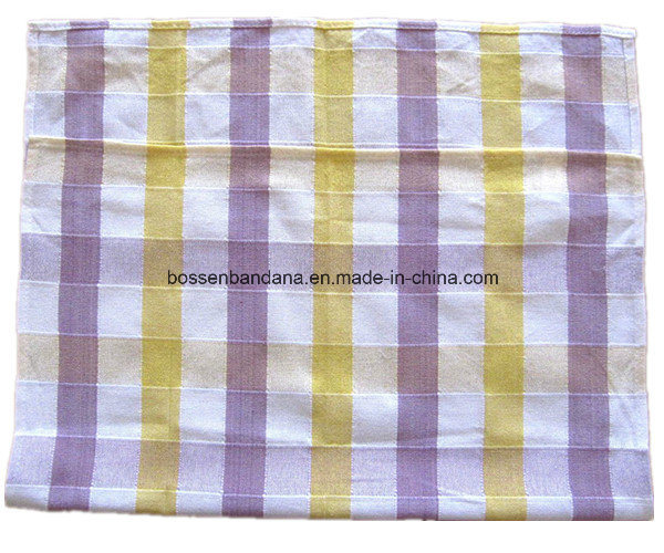 China Factory Produce Customized Design Checked Jacquard Cotton Tea Towel
