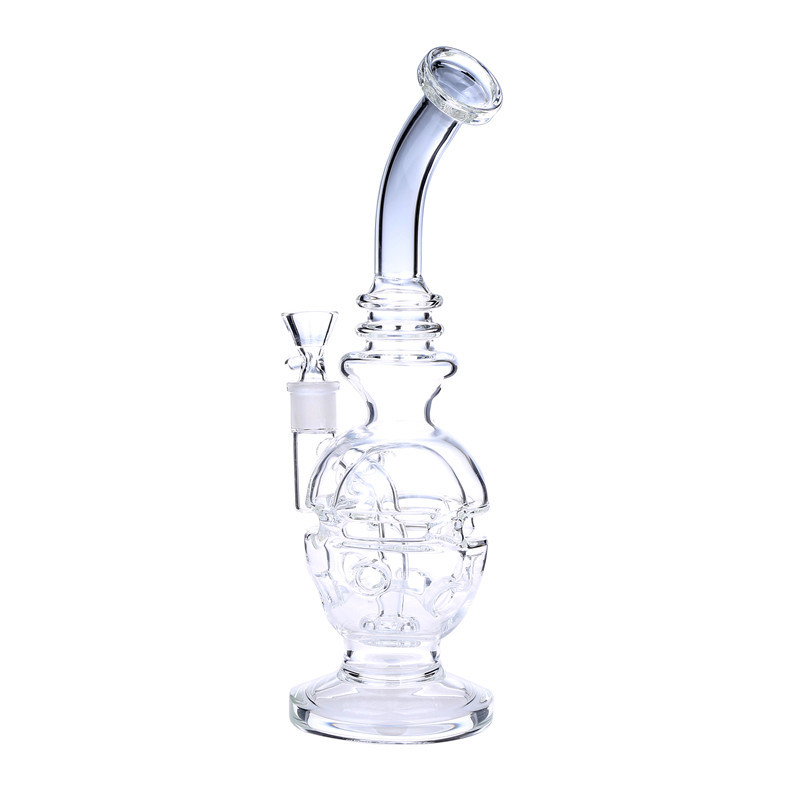 Glass Water Pipe Hookah Recycler Glassbong Shisha Glass Smoking Pipe