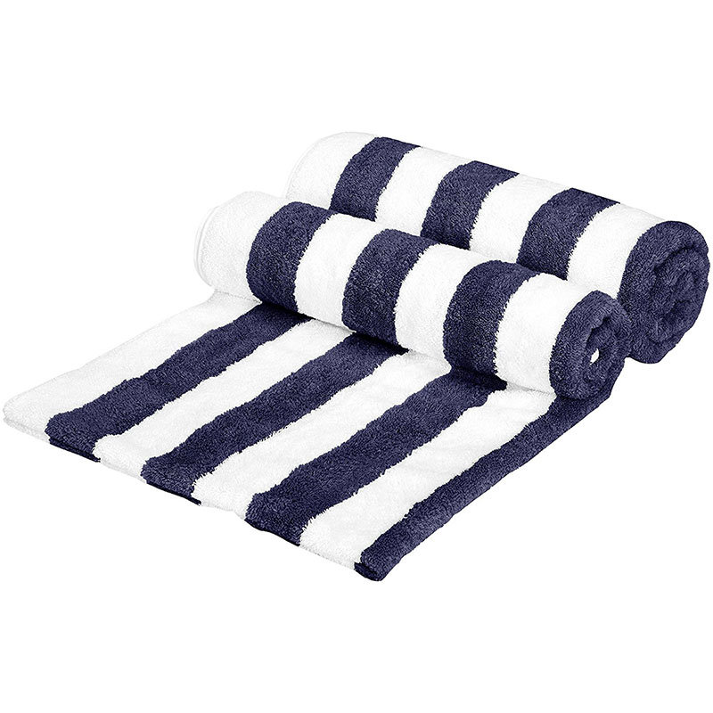 100% High Quality Cotton Stripe Pool Towel for Beach