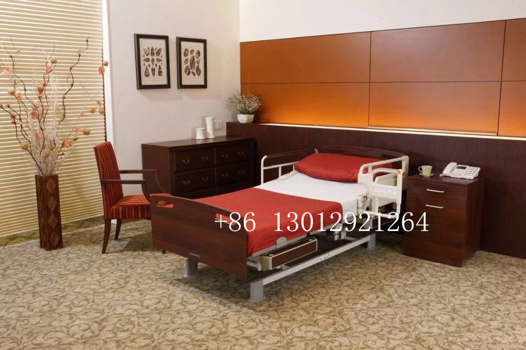 Twin Function Rail Hospital Bed Semi-Electric Height Adjusted Medical Bed Manufacture