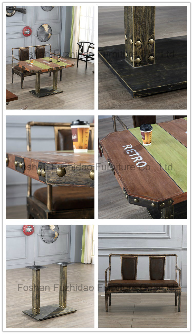 Antique Imitation Wood Coffee Table for Restaurant (T-102)