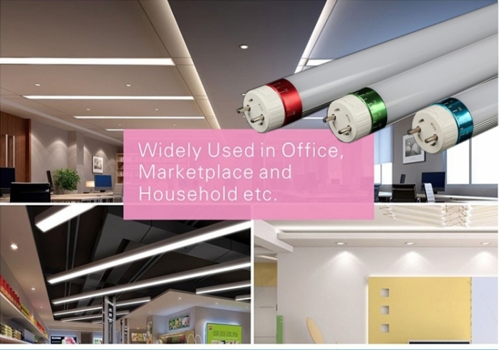 High Luminous Efficiency 160lm/W 18W 24W T8 LED Tube Light with Rotating End Cap