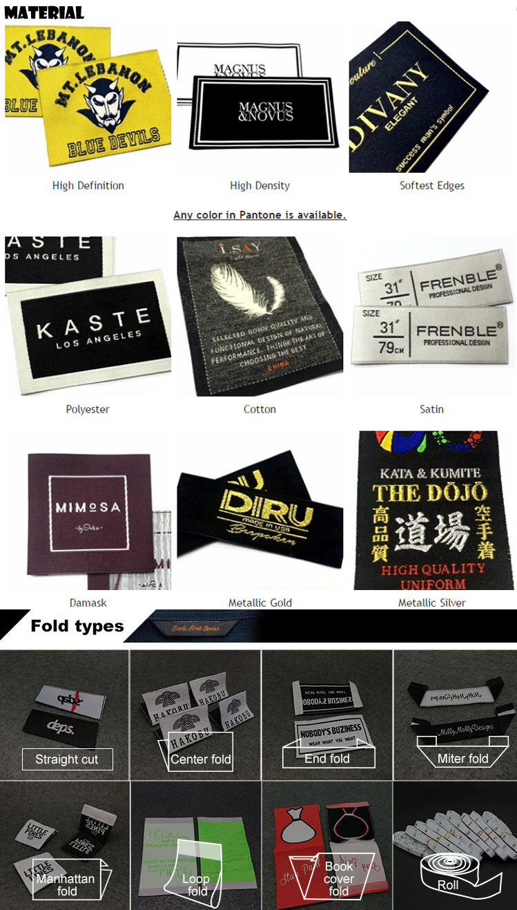 China Garment Accessories Best Quality Cotton Polyester Textiles Woven Label