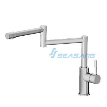 Stainless Steel Kitchen Sink Lead Free Faucet on Brushed Nickle