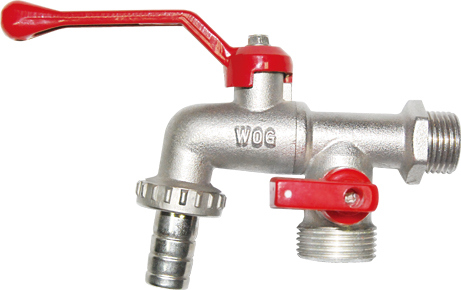 Double Hole Brass Water Bibcock Ball Valve