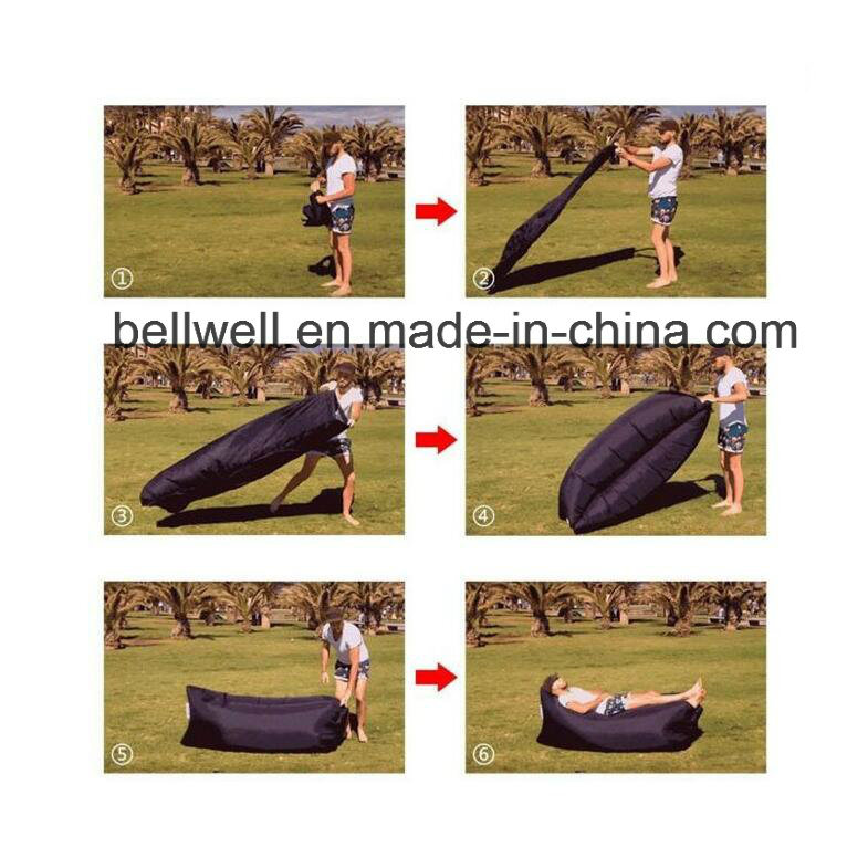 Inflatable Portable Outdoor or Indoor Lazy Bed for Camping, Beach