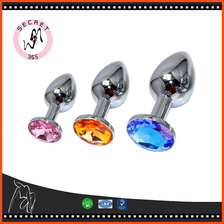 Butt Plug Metal Booty Beads Stainless Steel+Crystal Jewelry Sex Toys Adult Sex Products