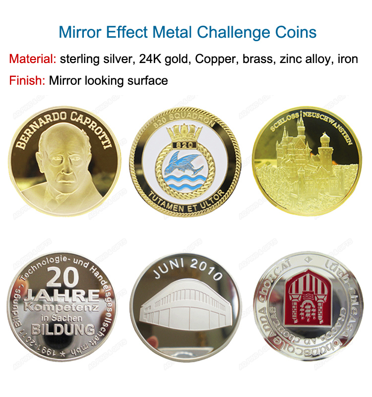 Customized Wholesale Metal Challenge Coin with Various Diamond Cut Edges (023)