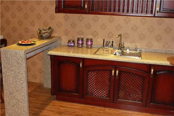 White Quartz Stone Kitchen Countertop